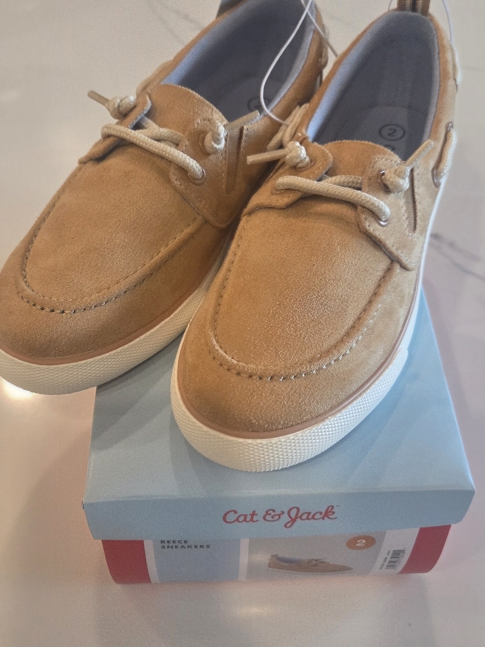 Cat & Jack Reece Sneakers Girls US 2 Brown NWT